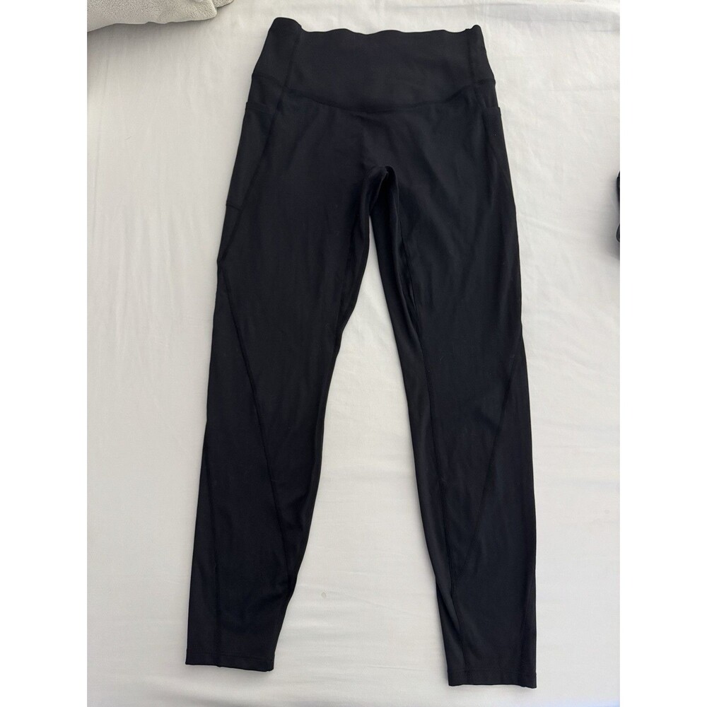 BRXL Black High Rise Pocket Ankle Leggings Size S Yoga Athleisure Stretch
